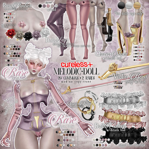 CURELESS[+] Melodic Doll / Rose Pasties / WHITE