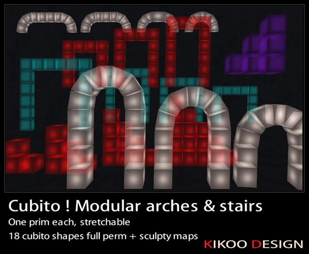 Cubito ! 18 Modular arches&stairs stretchable * full perms