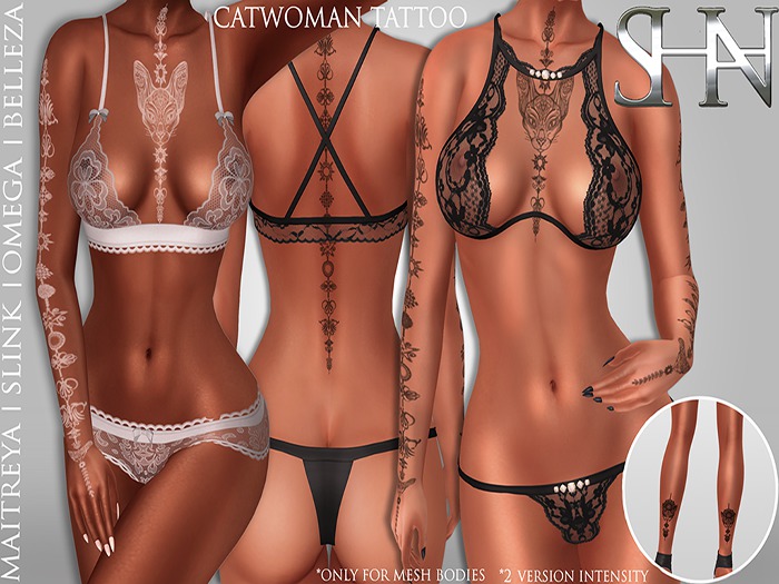  SHANA//TATTOO//CATWOMAN//BLACK