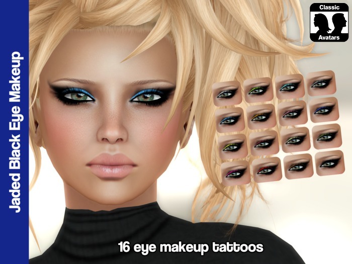 .:Glamorize:. Jaded Black Eye Makeup For System Avatars