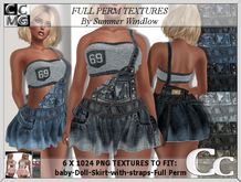 STATURA STRAPPY SKIRT - GRUNGE DENIMS - FULL PERM