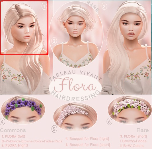 Tableau Vivant // Flora hair [left] - Reds