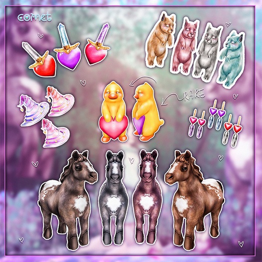 comet. + hearty duck + {purple} RARE