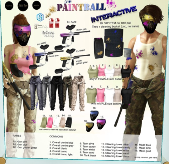 Second Life Marketplace 5. S&P Paintball Overall Lara camo light (rez