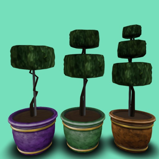 Topiary's Squares, 4 Color Menu Driven Pots, 3 Li each, Bagged