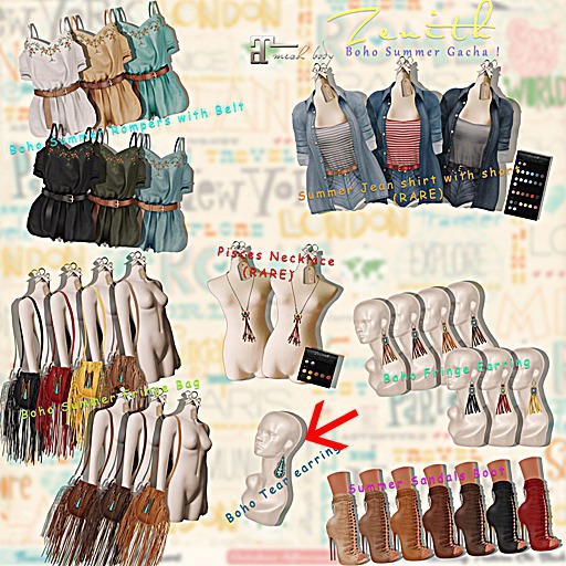 =Zenith=Boho Fringe Earring (Begie)