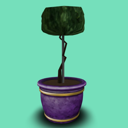 Topiary 1 Square, 4 Color Menu Driven Pot, 3Li , Bagged