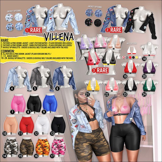 21. .:villena:. - (Slink HG) - Buckle Up Bralette - Yellow