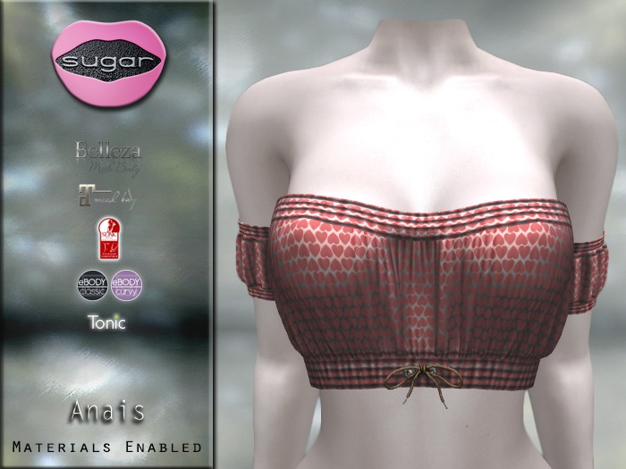 :-:SUGAR:-: Anais Top {Pale Hearts}