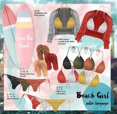 16 Sallie Language Beach Girl Surfboard pink w Pose