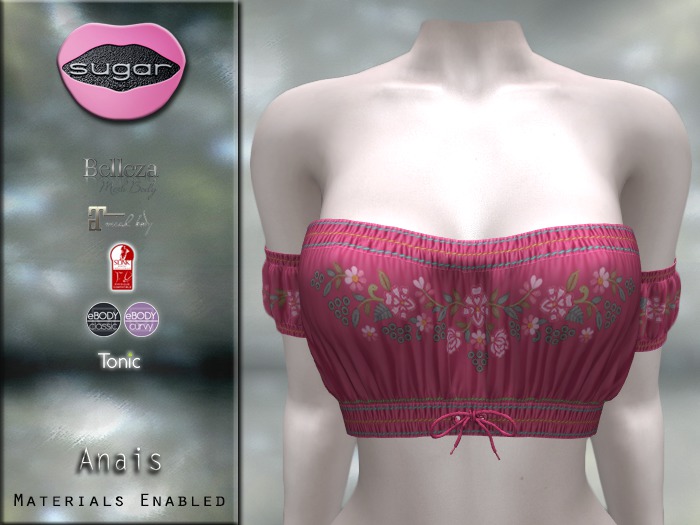 :-:SUGAR:-: Anais Top {Floral Fuchsia}