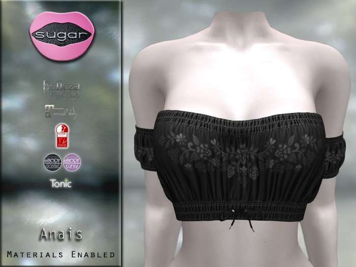 :-:SUGAR:-: Anais Top {Floral Monotone}