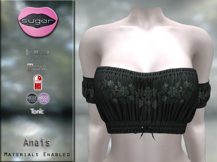 :-:SUGAR:-: Anais Top {Floral Moss}