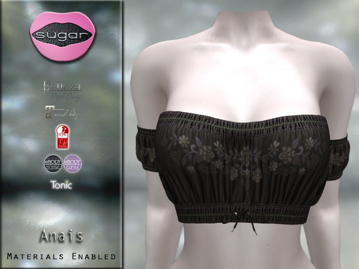 :-:SUGAR:-: Anais Top {Floral Brown}