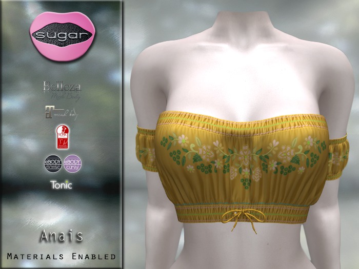 :-:SUGAR:-: Anais Top {Floral BumbleBee}
