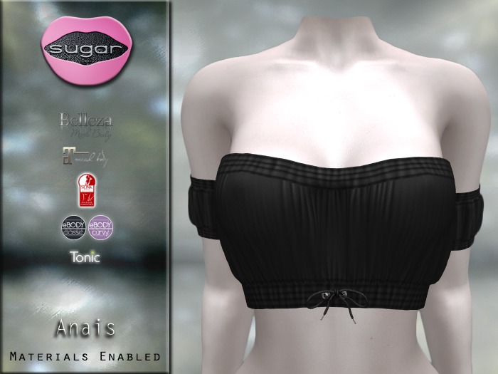 :-:SUGAR:-: Anais Top {Black}