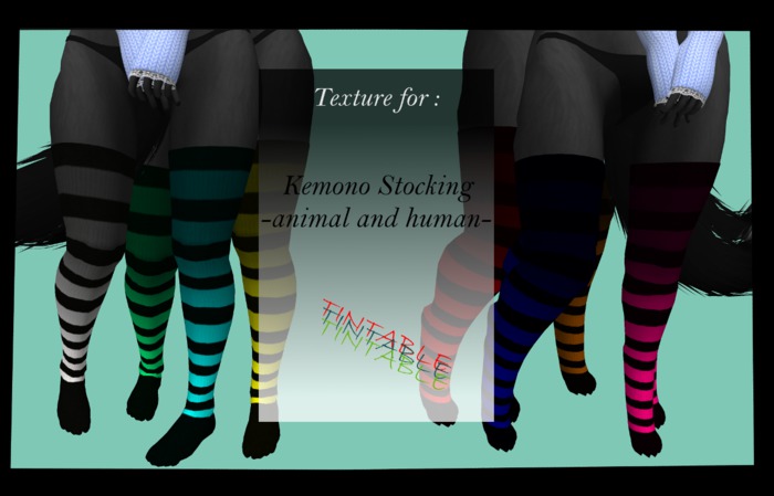 .:RP:. Kemono stocking - STRIPE (boxed)