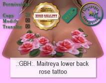 .:GBH:. Maitreya lower back rose tattoo