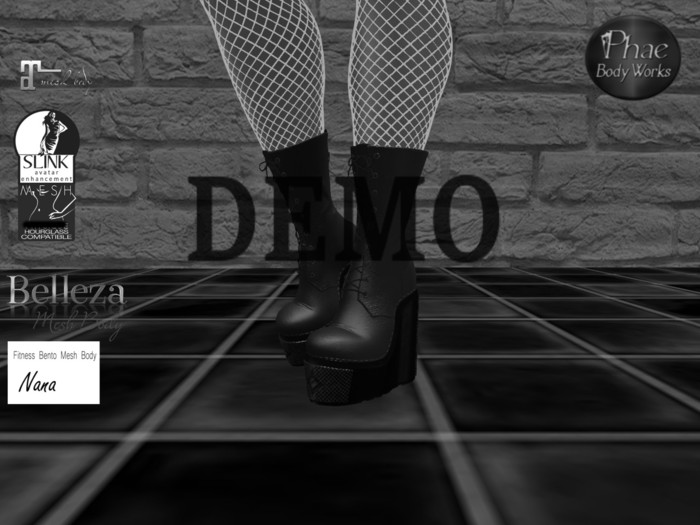 PBW Gothic Wedge Boots DEMO