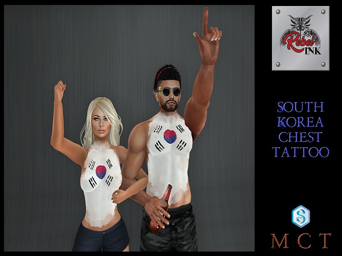 Rebel Ink Signature Applier Hud - South Korea Chest Tattoo