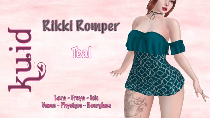 (kuid) Rikki Romper - Teal (add me)
