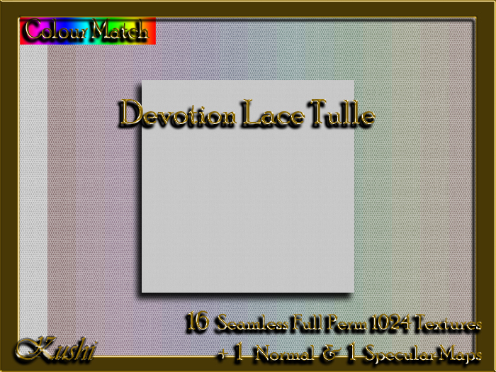 !Kushi! DevotionLaceTULLE Textures -WEAR TO UNPACK