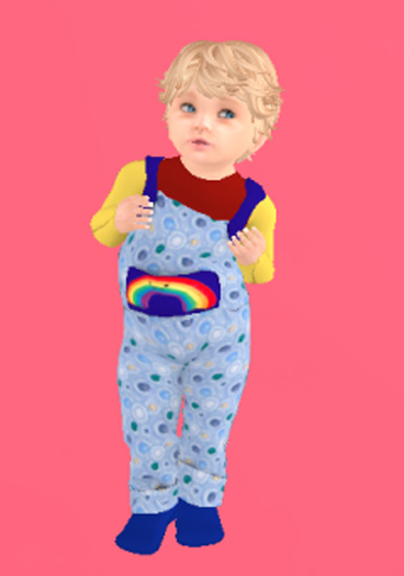 Lexxie INFANT Rainbow Overalls Set