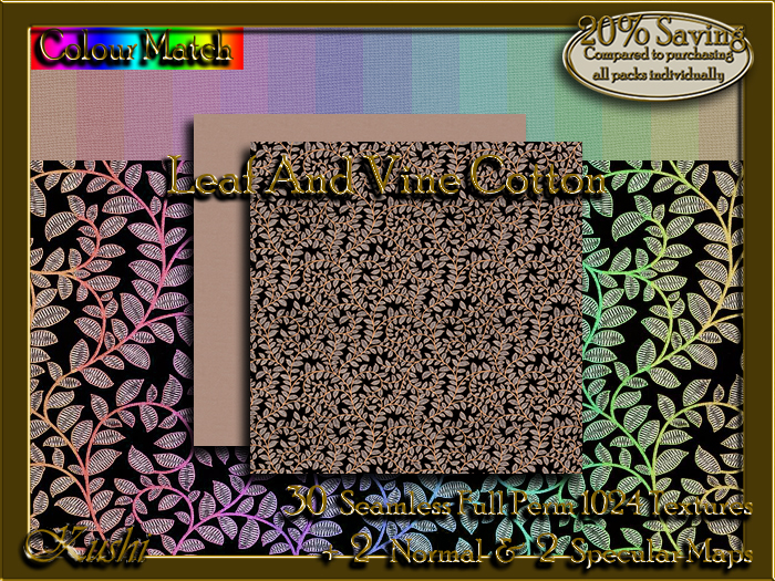 !Kushi! LeafAndVineCOMBO Textures -WEAR TO UNPACK