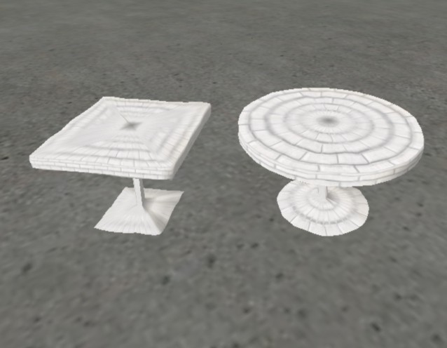 2 one-prim Tables Sculpted Prims (sculpties) id39sc