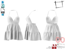 Dae Obj FBX Double Tier Halter Neck Night Gown Maitreya, Slink, Belleza