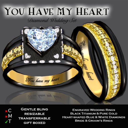 Exquisite You Have My Heart Wedding Collection - Gold 