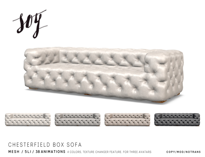 Soy. Chesterfield Box Sofa [addme]