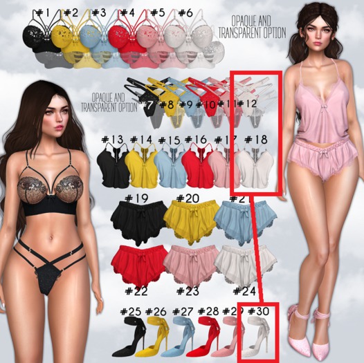 Addams // Aileen SET White // Maitreya - RARE