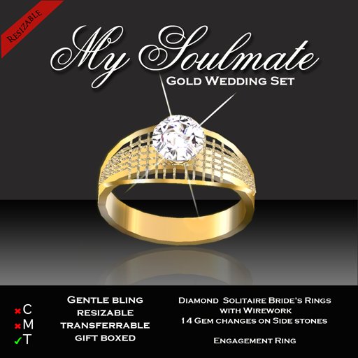 Exquisite My Soulmate Engagement Ring - Gold 
