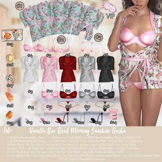  *VB* Alicia Robe - Maitreya - Gray SET ( 7,12,17,22 )