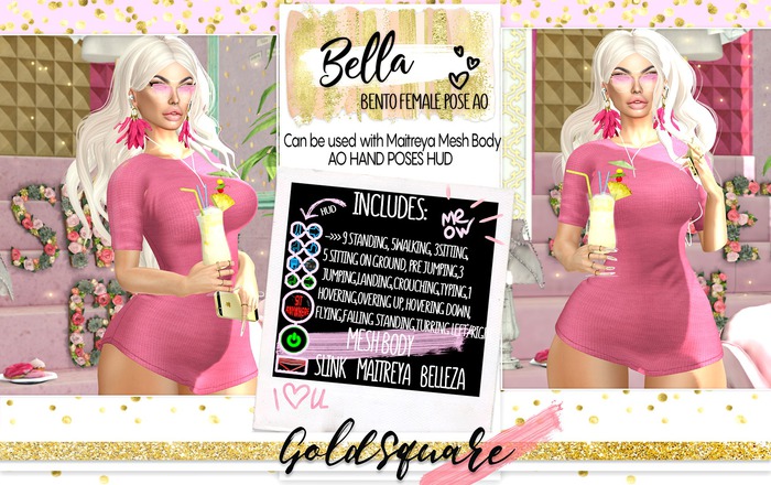 Second Life Marketplace - G'Square. {Bella} Bento pose Female AO