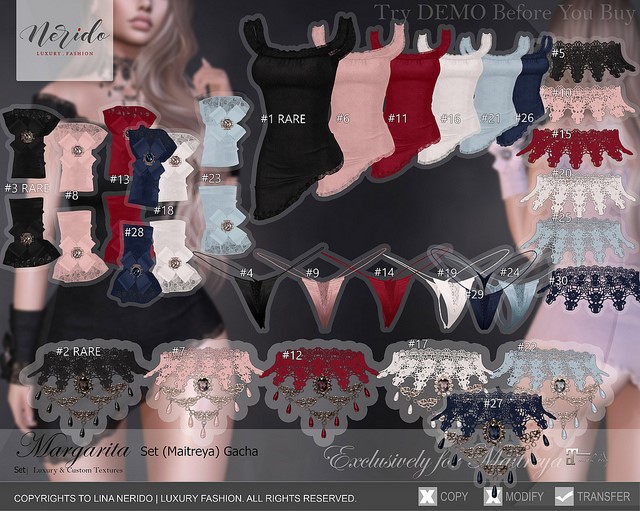 #18~Nerido~ Margarita Mittens (Maitreya)-Sky