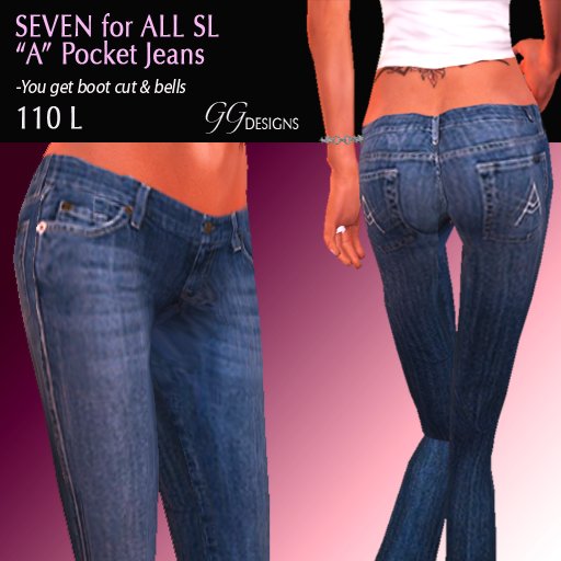 *GG Designs 7 Jeans A Pocket (boxed)