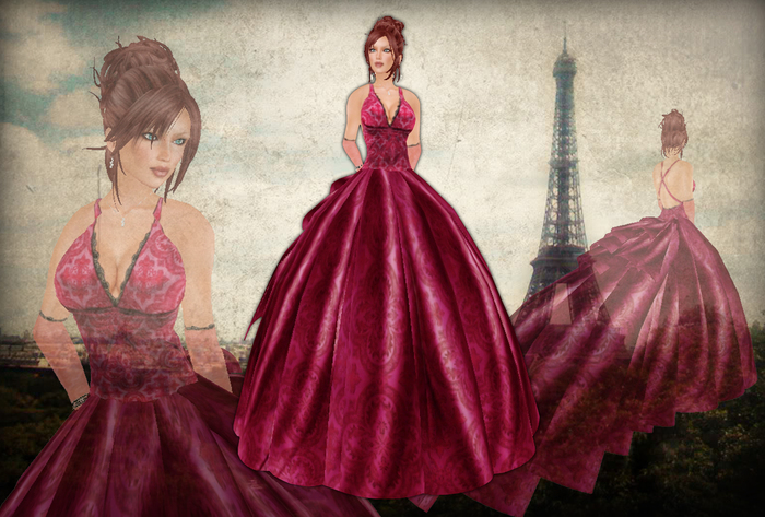 *Lurve* Gothic Love Formal- Raspberry