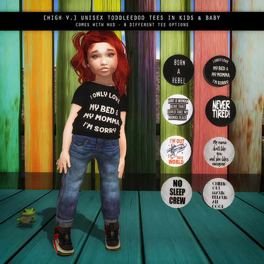 [high v.] unisex tee (td kid & baby) w/ hud june