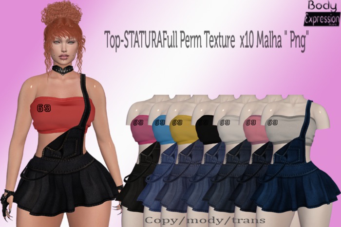 Top-STATURAFull Perm Texture  x10 Malha " Png"