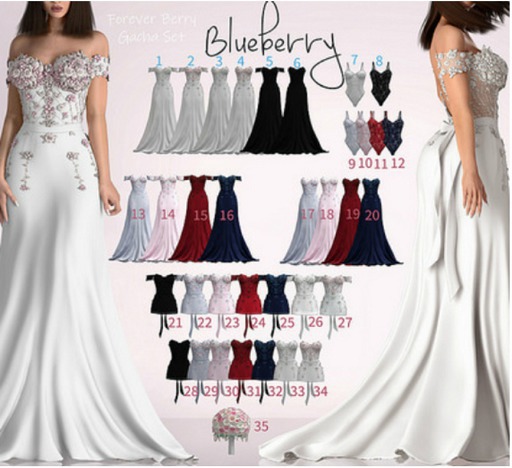 #21 Blueberry -ForeverBerry-Short-Straps- Black - M