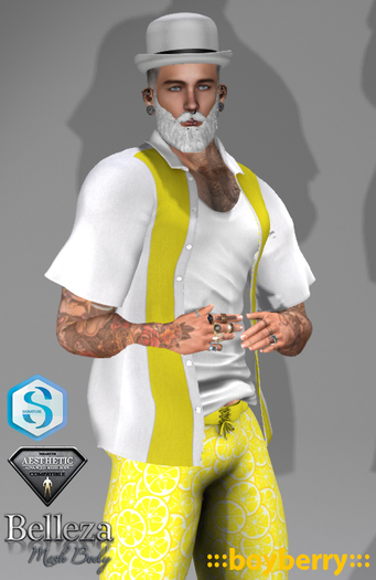 boyberry Cuban Shirt Lemon