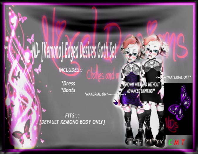 -ND- [Kemono] Edged Desires Goth Set Boxed