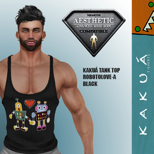KAKUA Tanktop ROBOTOLOVE-A BLACK