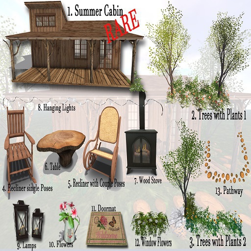 {Greymoon Designs} -  1.Summer Cabin  [BOXED]  RARE