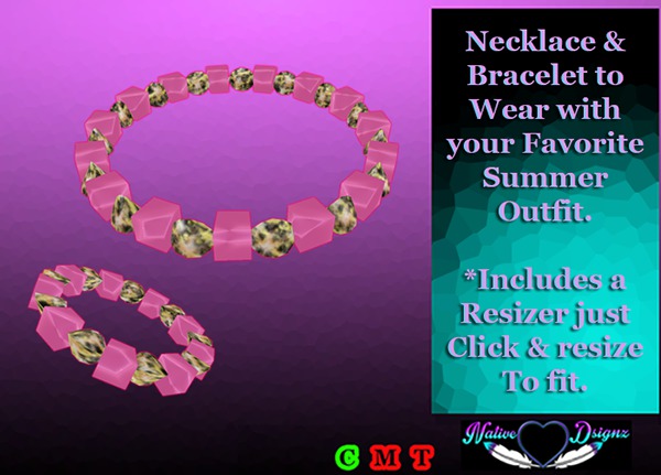 ~NHD~ Tropical Splash Necklace & Bracelet Set