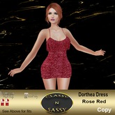 (CNS) Dorthea Dress Rose Red