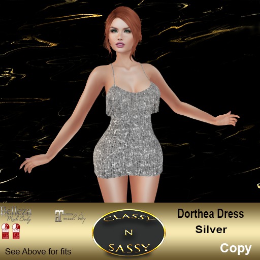 (CNS) Dorthea Dress Silver