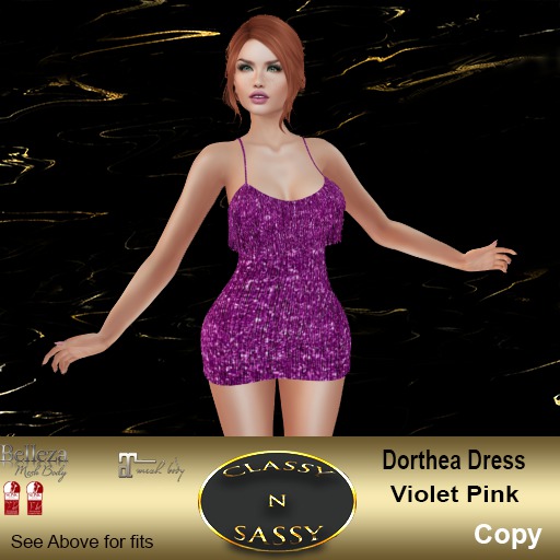 (CNS) Dorthea Dress Violet Pink